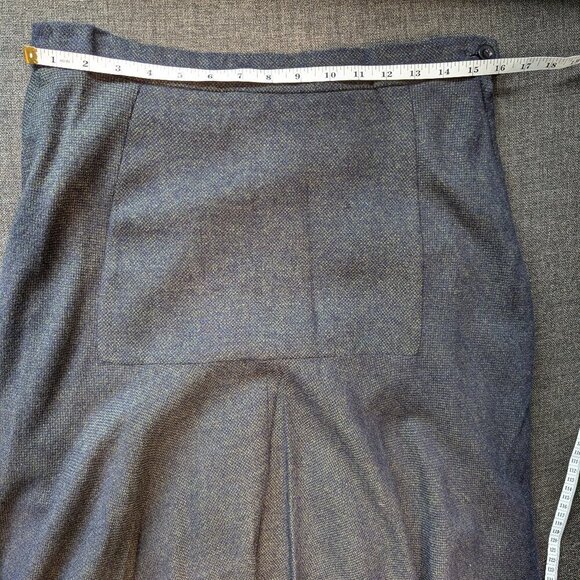 Vintage Handwoven Irish Tweed Maxi Pleated Skirt - Picture 7 of 11